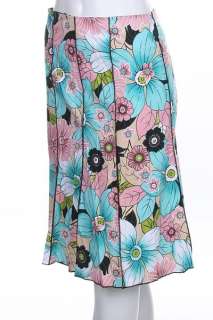 New w/Tags Light Weight Summer Floral Skirt Blue Pink  
