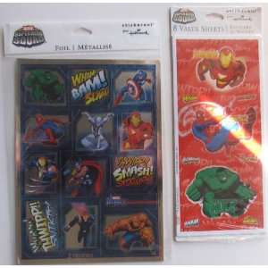   Squad, 1 Marvel Super hero Squad Foil, Stickers 2 Packs Toys & Games