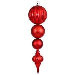  28.75 Red Shiny/Matte Calabash Ornament