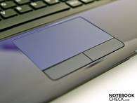   touchpad is of sufficient size and features a lightly buffed surface