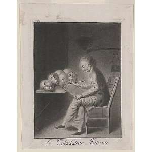 Le calculateur patriote,1789,accountant,severed heads 