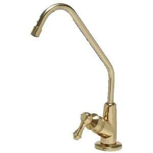   Polished Brass Faucet   Long Reach Spout Non Air Gap