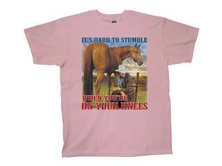 Christian T Shirt ItS Hard To Stumble Horse  