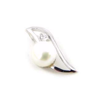  Pendant silver Perle Câline white. Jewelry