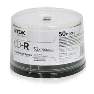  Tdk Electronics 52x Cd R Media 700mb/80 Minutes Capacity 