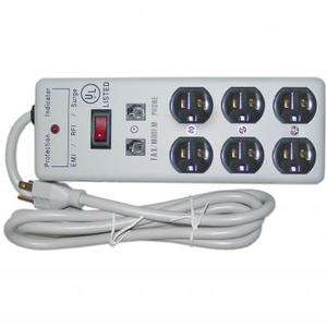 Surge Protector, 6 Outlet Power Cord Strip , 6 ft  