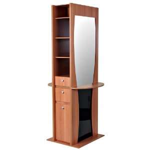    Newark Pearwood Double Styling Station With Mirror Beauty