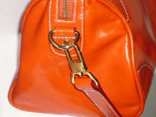    Burnt Orange Cowhide Leather Satchel Shoulder Bag NWOT $159  