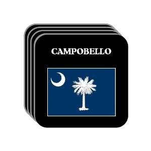 US State Flag   CAMPOBELLO, South Carolina (SC) Set of 4 Mini Mousepad 