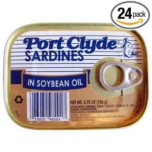 Port Clyde Sardines in Soybean Oil, 3.75 Ounce Cans (Pack of 24)