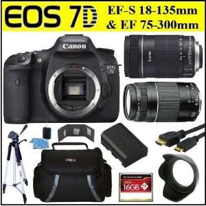 com Canon EOS 7D 18 MP CMOS Digital SLR Camera w/ Canon EF S 18 135mm 