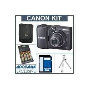  Canon PowerShot A1300 Digital Camera Kit   Black   with 