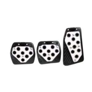   Glow White With Black Outer Rim 3pcs Manual Transmission Racing Pedals