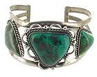 Large STERLING SILVER Heavy TURQUOISE Vintage CUFF BRACELET STUNNING 