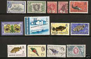 1891 1972c,Br.Honduras, STAMPS Collection 13 diff.  