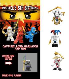 Lego NINJAGO Birthday Party Invitations and Favors  