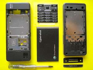 Black Cover Faceplate for Sony Ericsson C902 w keypad  
