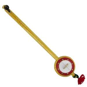  Iktara Folk Indian Music Instrument Single String, Yellow 
