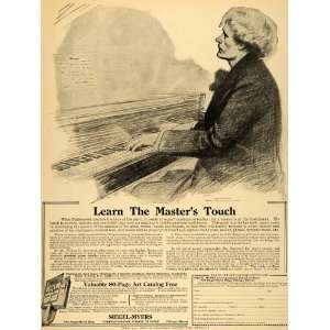   Music School Paderewski Pianist   Original Print Ad