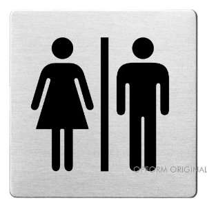  Stainless Steel Door Sign Pictogram WC Ladies & Gentlemen 