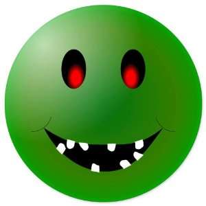  Smiley Green Zombie Funny car bumper sticker 4 x 4 