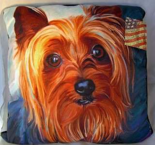 this irresistible yorkie is ready to step off the pillow and onto your 