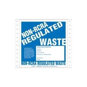   Regulated Waste Label, Generator Info, Pin Feed Paper