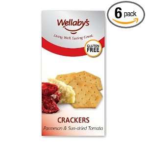 Wellabys Crackers Parmesan and Sun Dried Tomato, 3.9 Ounce (Pack of 6 
