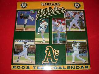2003 Oakland As Baseball Factory Sealed Calendar  