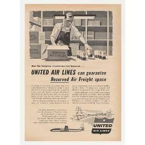   United Airlines Reserved Air Freight Service Print Ad