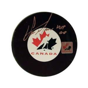  Steve Mason Autographed Puck  Details Team Canada, 08 