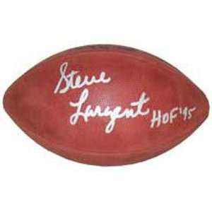  Steve Largent Signed Seahawks Football   HOF 95 Sports 