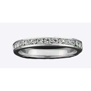   Sterling Silver Eternity Style Ring Clear Cubic Zirconia Ring Jewelry