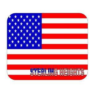  US Flag   Sterling Heights, Michigan (MI) Mouse Pad 