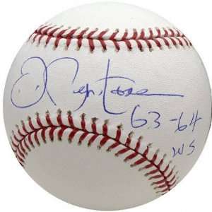  Joe Pepitone Autographed Baseball with 1963 1964 World 