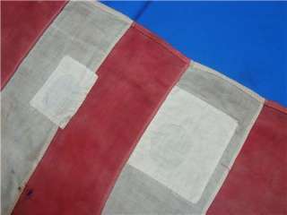 HUGE 46 Star American Flag with Patches,Repairs but with a lot of 