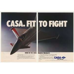  1986 Casa Eurofighter Aircraft 2 Page Print Ad (44116 