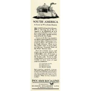 1925 Ad Pan America Line Munson Steamship Line South America Cruise 