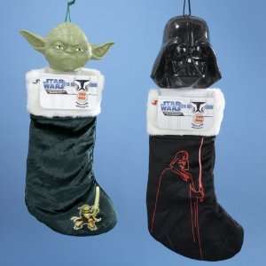   Star Wars Yoda and Darth Vader Christmas Stockings with Sounds 22