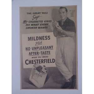  Yogi Berra New York Yankees Star Catcher 1951 Chesterfield 