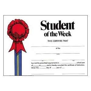   Student Of The Week  Set of 25 9 X 12 Certificates