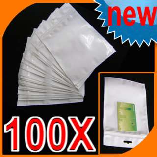 100 Lot,X Plastic Bags Resealable adhesive Hang Sell 4 1/8x6 11/16 10 
