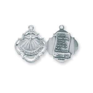 com Baroque Confirmation w/18 Chain   Boxed St Sterling Silver Saint 