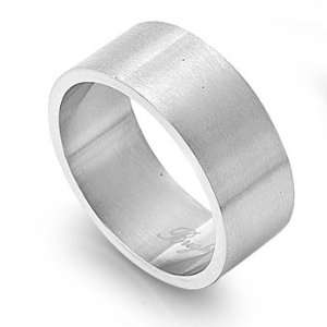   10mm Engravable Plain Stainless Steel Wedding Ring   Size 10 Jewelry