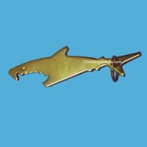  Stainless Steel Shark Bottle Opener Key Ring Sports 