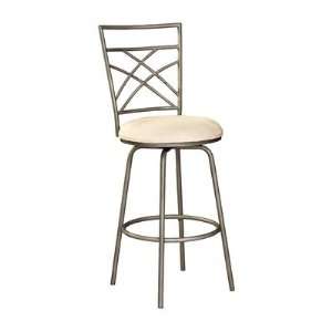  Powell Antique Gold Accented Pewter Swivel Bar Stool, 30 