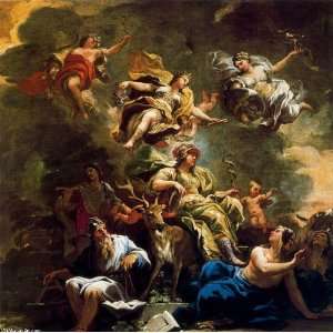   Luca Giordano   24 x 24 inches   Allegory of Pruden