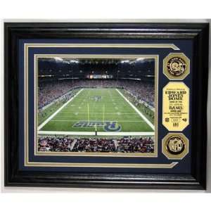  St. Louis Rams Edward Jones Dome Photo Mint with two 24KT 