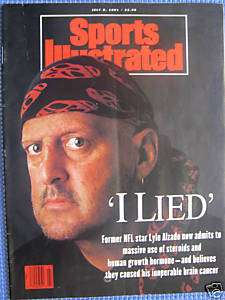 Sports Illustrated Lyle Alzado I LIED Steroids 1991  