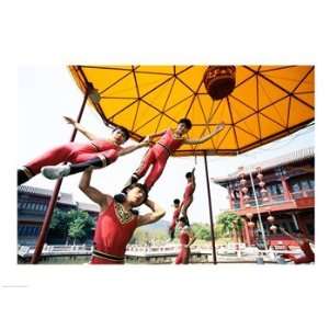  Group of children performing acrobatics, Shanghai, China 